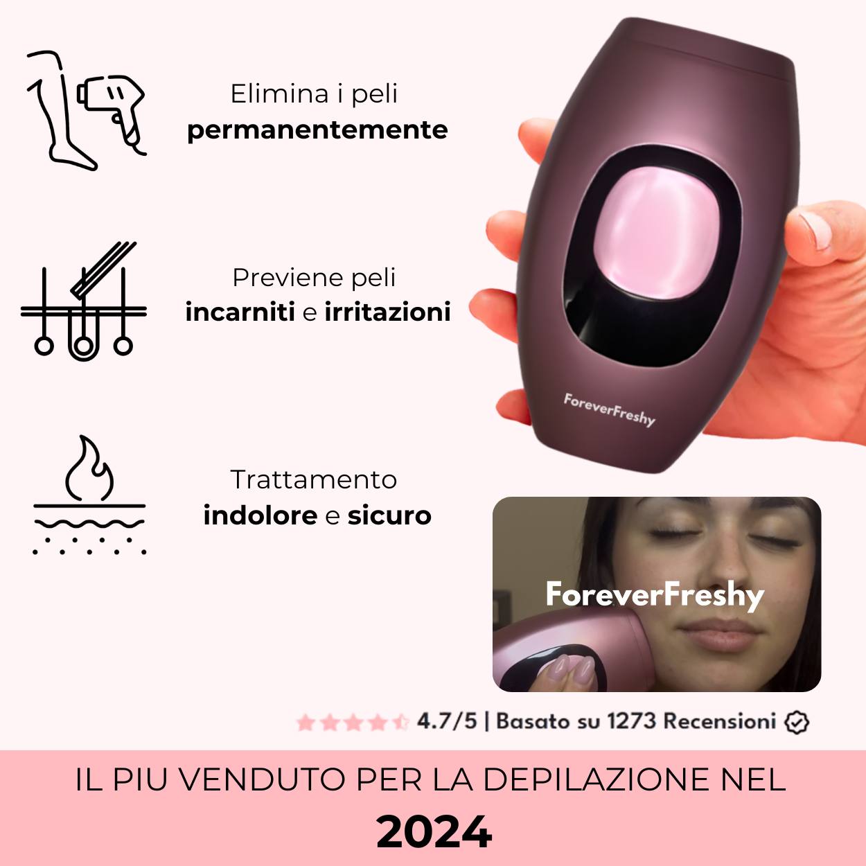 Freshy® depilatore a luce pulsata
